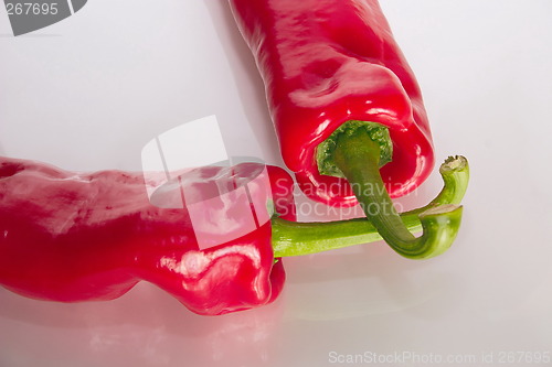 Image of two sweet red peppers