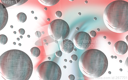 Image of pink textured floating balls