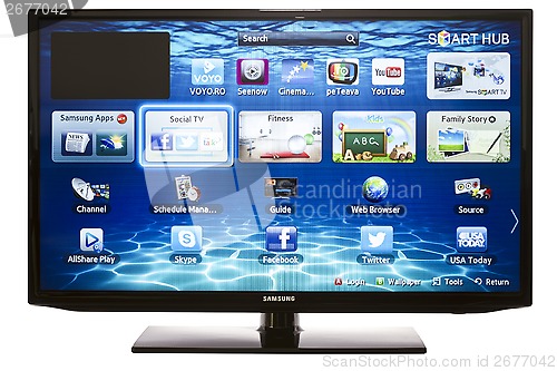 Image of Smart TV with Samsung Apps and Web Browser