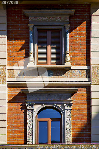 Image of   window in the   centre   of city lugano Switzerland  