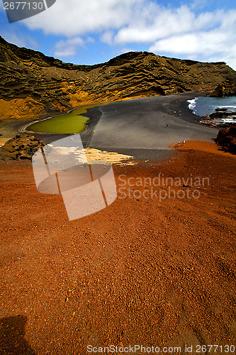 Image of ocean sky  water  in el golfo lanzarote spain 