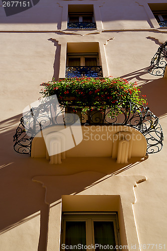 Image of  wall and flower terrace    centre     city lugano Switzerland S