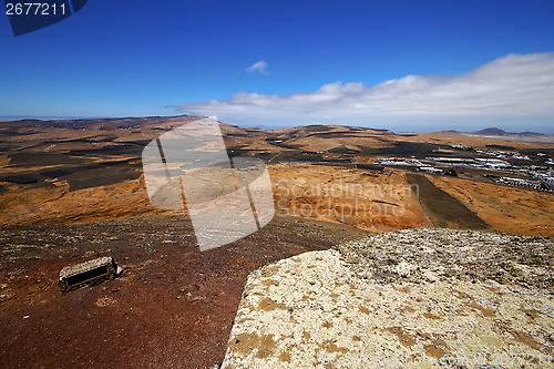 Image of panoramas    lanzarote  spain the castle  sentry tower and slot