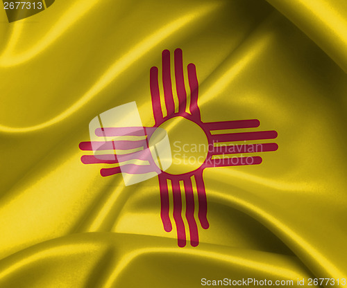 Image of Satin flag, three dimensional render