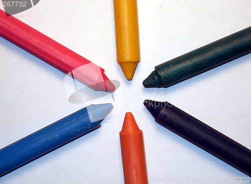 Image of wax colored pencils
