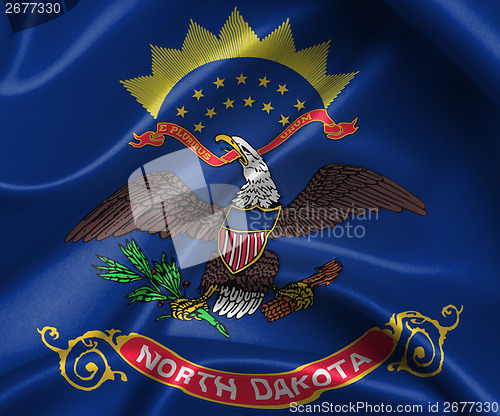 Image of Satin flag, three dimensional render