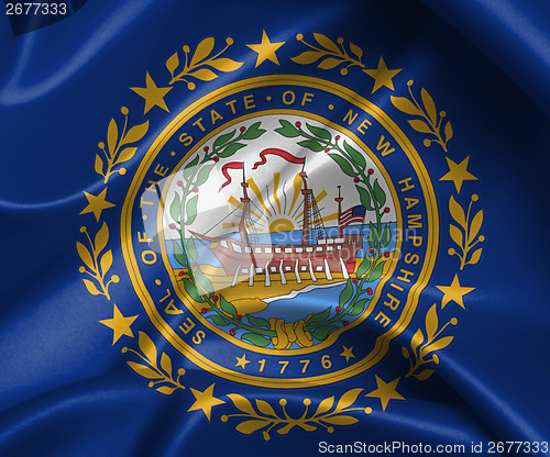 Image of Satin flag, three dimensional render