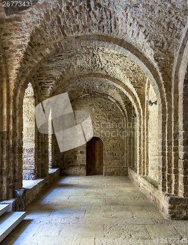 Image of courtyard of Castle of Cardona. Catalonia, Spain 