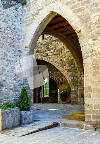 Image of courtyard of Castle of Cardona. Catalonia, Spain 