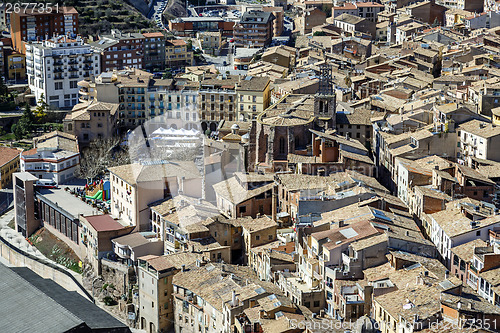 Image of General view of typical Catalan town. Cardona