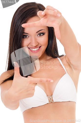 Image of Woman in swimsuit