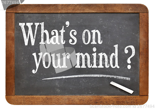 Image of what is on your mind question