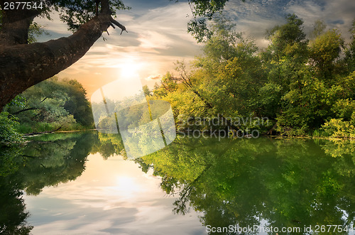 Image of Sunset on the river