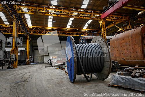 Image of Industrial wire in the factory