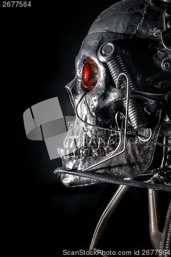 Image of Skull of a human size robot