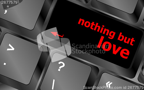 Image of Computer keyboard key - nothing but love