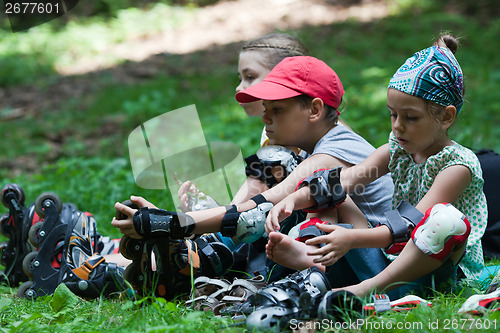 Image of Children after roller skating