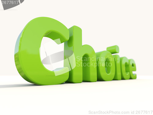 Image of 3d word choice 