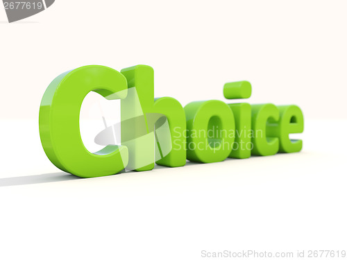 Image of 3d word choice 