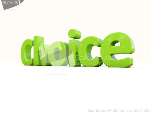 Image of 3d word choice 