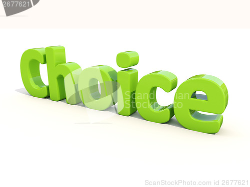 Image of 3d word choice 