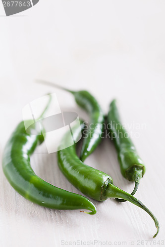 Image of Green chili peppers