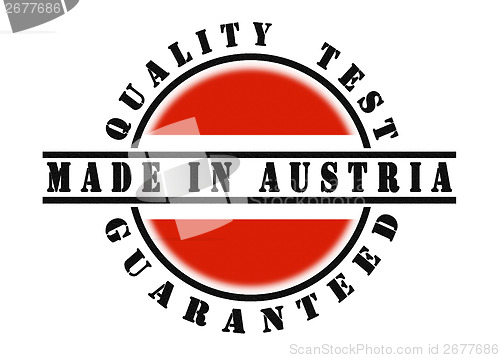 Image of Quality test guaranteed stamp 