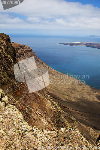 Image of brown spain miramar del rio harbor rock  