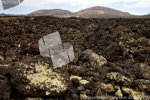 Image of volcanic stone in los volcanes lanzarote   timanfaya  rock  summ