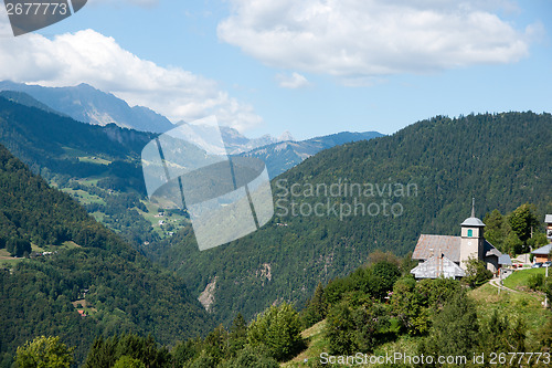 Image of French village in Alps