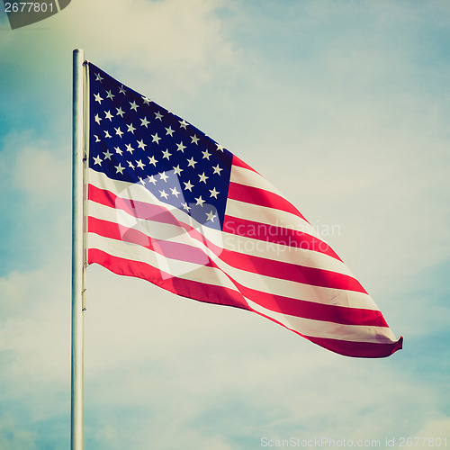 Image of Retro look USA flag