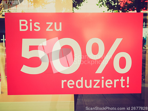 Image of Retro look Sales discount sign