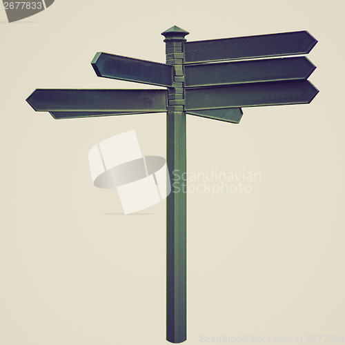 Image of Retro look Directions sign