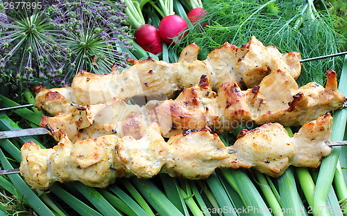 Image of Fried chicken shashlik 