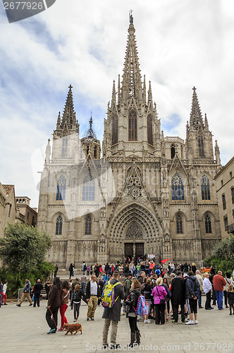 Image of Barcelona gothic catholic cathedral