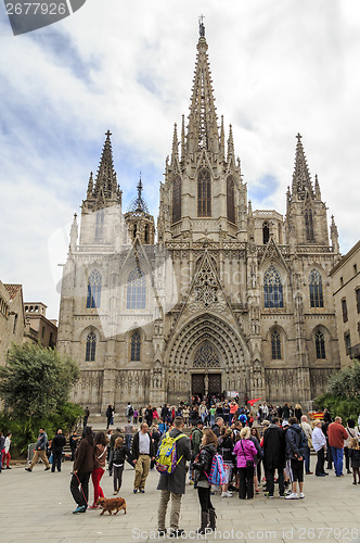Image of Barcelona gothic catholic cathedral