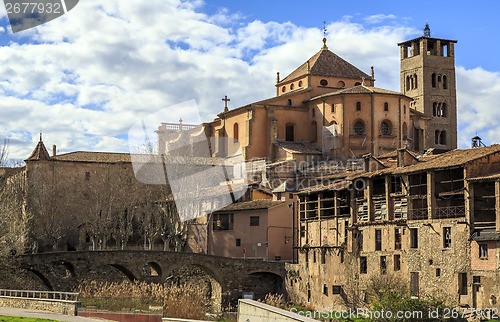 Image of Roman bridge cathedral in Vic