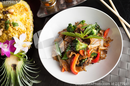 Image of Drunken Noodle and Pineapple Fried Rice