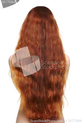 Image of Beautiful long red hair woman