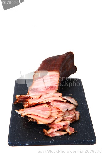 Image of homemade smoked bacon 