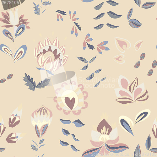 Image of Seamless texture with flowers