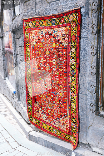 Image of Colorful oriental rug. 