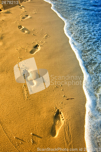 Image of Footprints in the sand