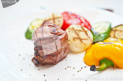 Image of beef meat and vegetable