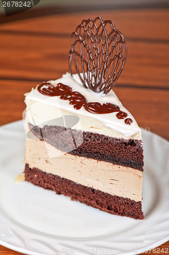 Image of chocolate cake piece