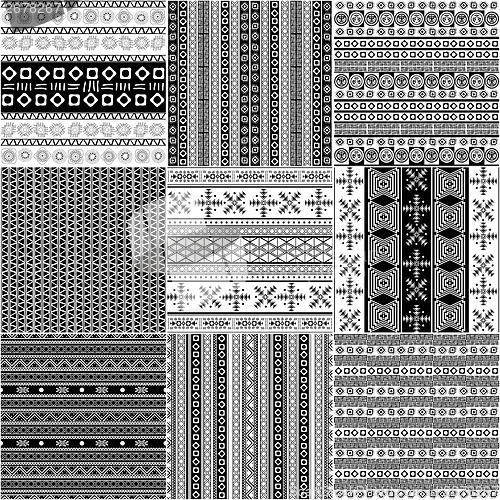 Image of Tribal motif monochrome set