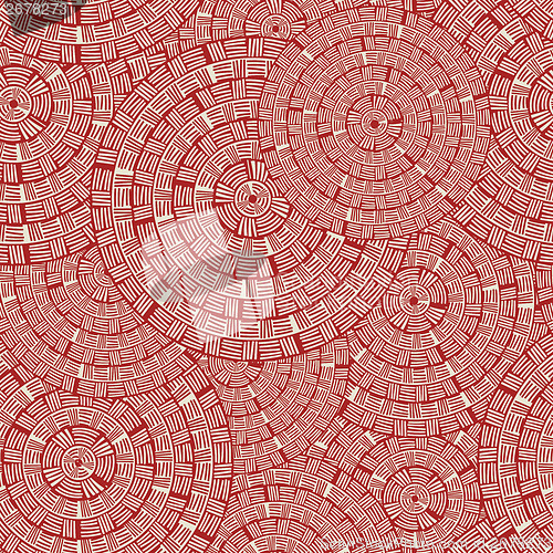 Image of Trendy retro style cirlce pattern