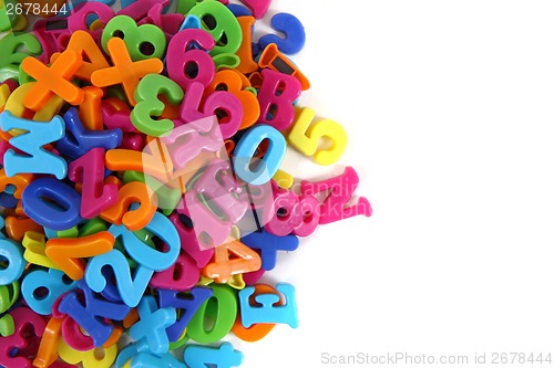 Image of color plastic letters 