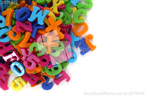 Image of color plastic letters 