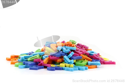 Image of color plastic letters 